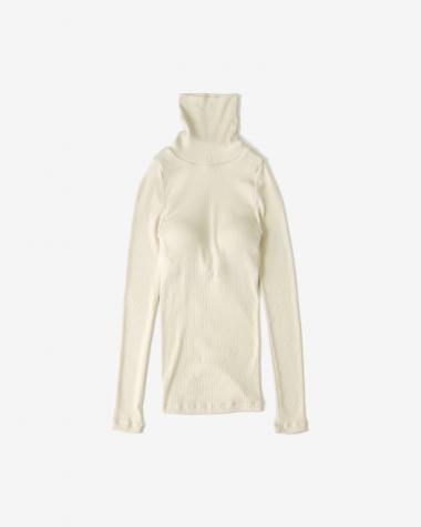 Graphpaper (WOMEN) / American Sea Island Cotton Turtle Neck Innerwear / NATURAL