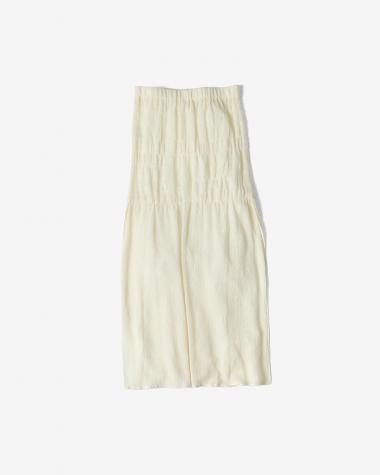 ZOE / grace shirring maxi skirts / white