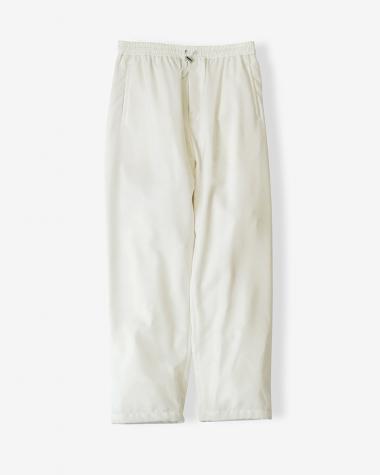 Dice&Dice / DRAW CHORDED EASY TROUSERS / WHITE