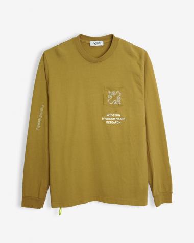 ADISH / Adish x WESTERN HYDRODYNAMIC RESEARCH / Halazon Logo Long Sleeve Shirt / CAMEL