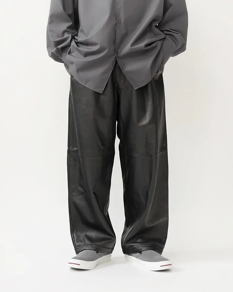 Graphpaper (MEN) / Sheep Leather Track Pants / BLACK