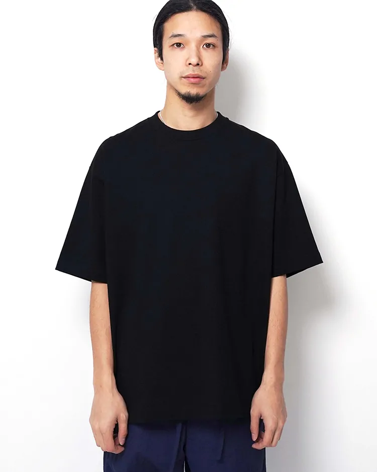 ATON (MEN) / 12/- AIR SPININNG | LOOSE FIT T-SHIRT / BLACK