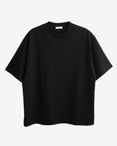 ATON (MEN) / 12/- AIR SPININNG | LOOSE FIT T-SHIRT / BLACK