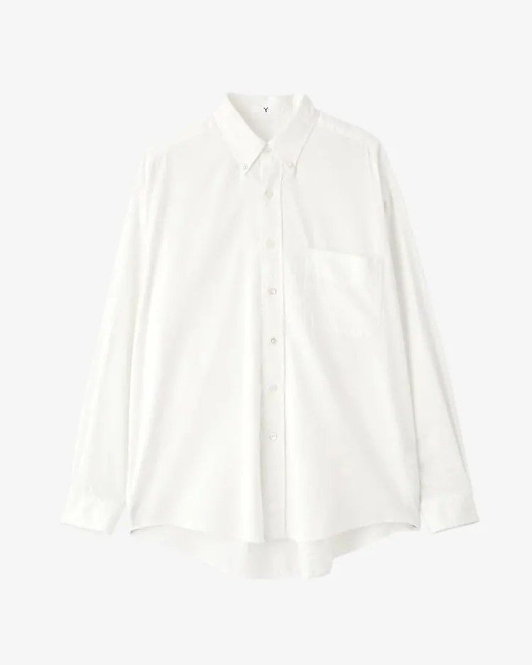 Y / ORGANIC COTTON WASHER SATIN SH / WHITE