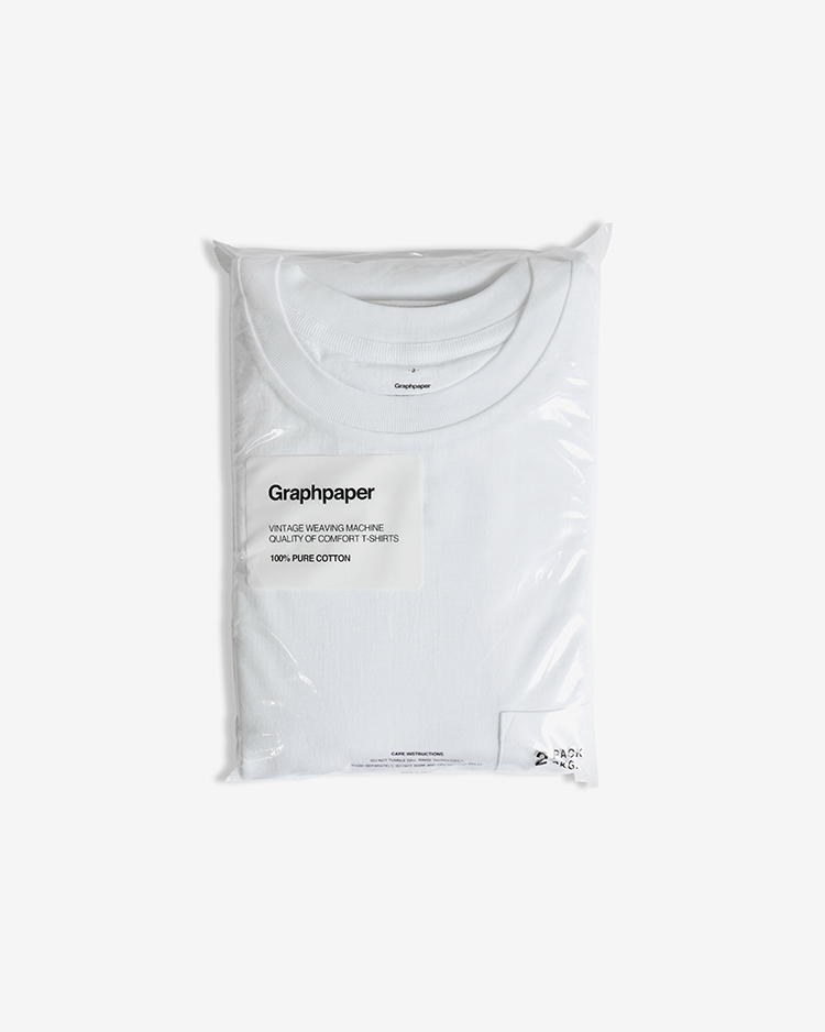 Graphpaper (MEN) / 2-Pack S/S Pocket Tee / WHITE