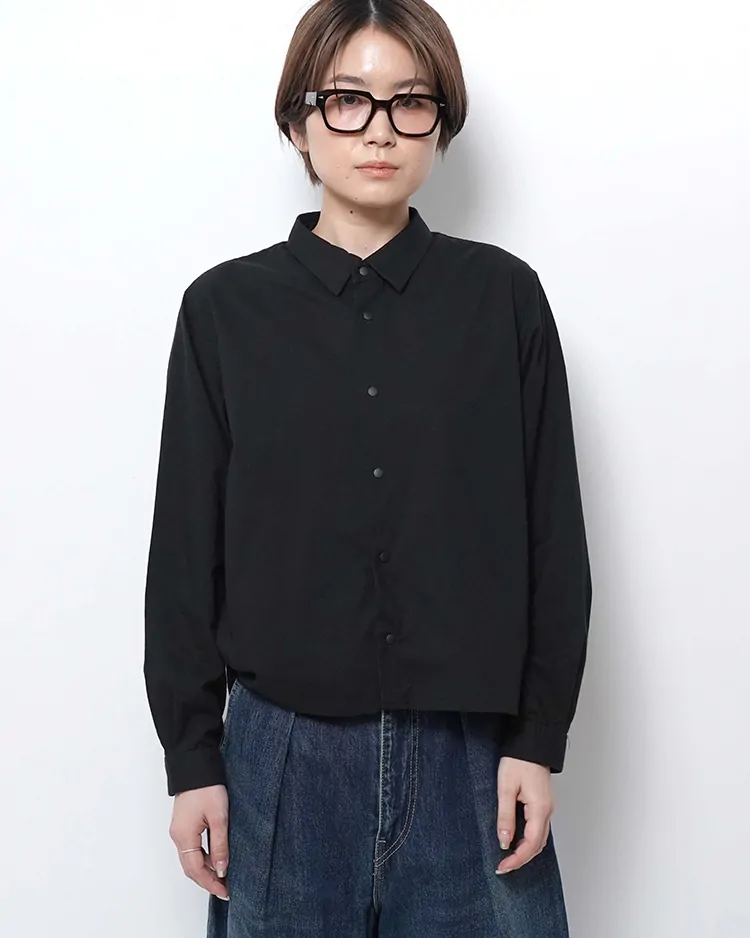YAECA (WOMEN) / RELAX SHORT - COMFORT SHIRT / BLACK