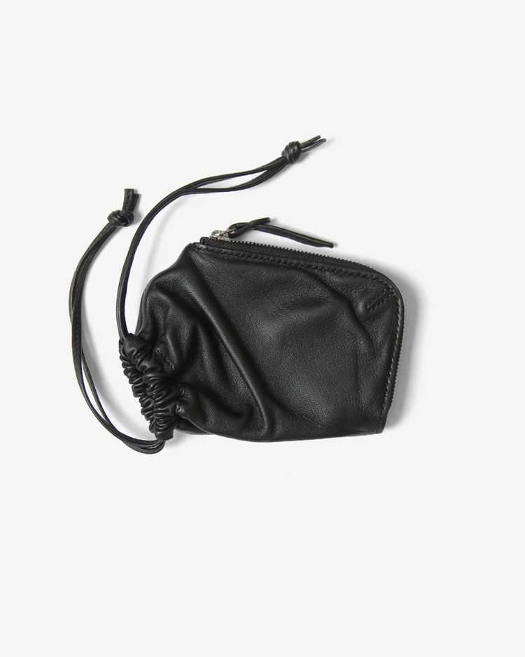 ED ROBERT JUDSON / CABO - Drawstring L-zip Purse / BLACK