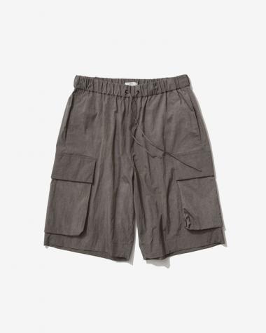 ATON (MEN) / KYOTO SUMI NYLON EASY CARGO SHORTS / SUMI