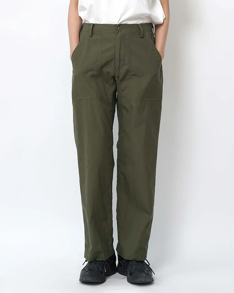 YAECA (WOMEN) / BAKER PANTS / OLIVE (POPLIN）