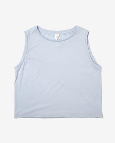 YAECA (WOMEN) / NO SLEAVE TOPS / KUSAKI BLUE