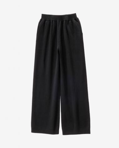 Graphpaper (WOMEN) / Mercerized Fine Wool Knit Pants / BLACK