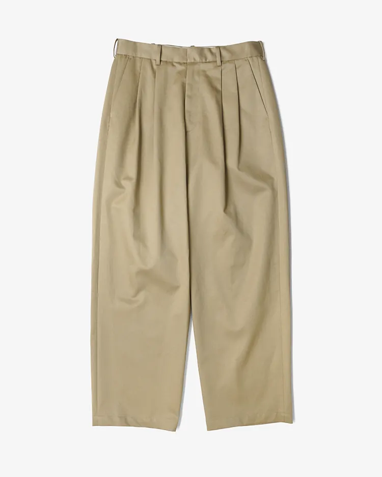 Dice&Dice / WESTPOINT CHINO TWO-TUCK WIDE SLACKS / BEIGE