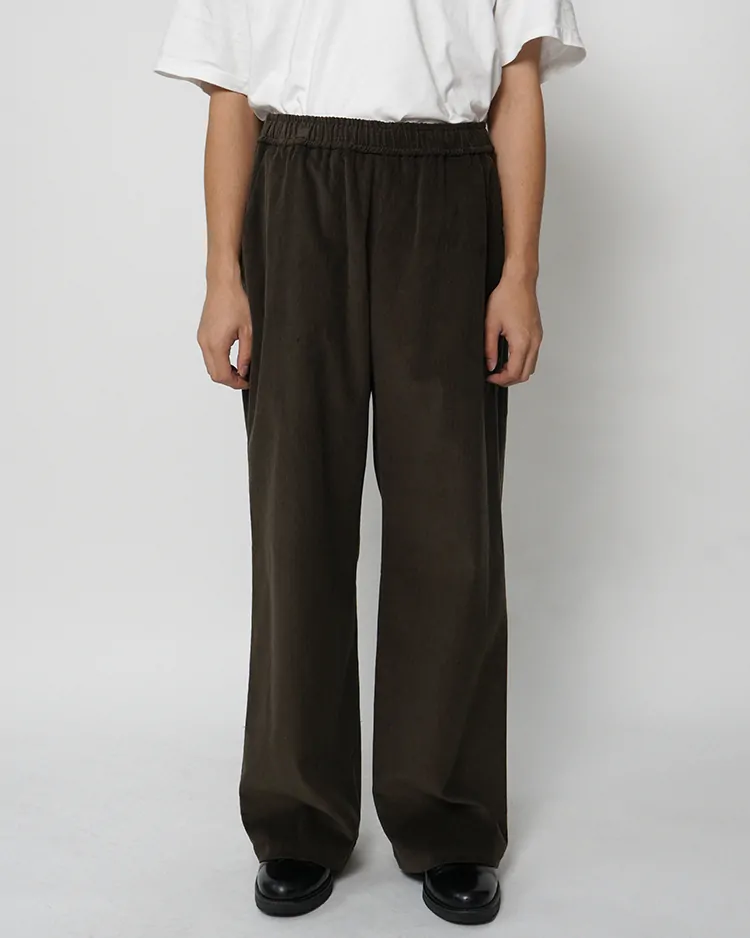 Dice&Dice / COTTON CORDUROY WIDE EASY PANTS / OLIVE
