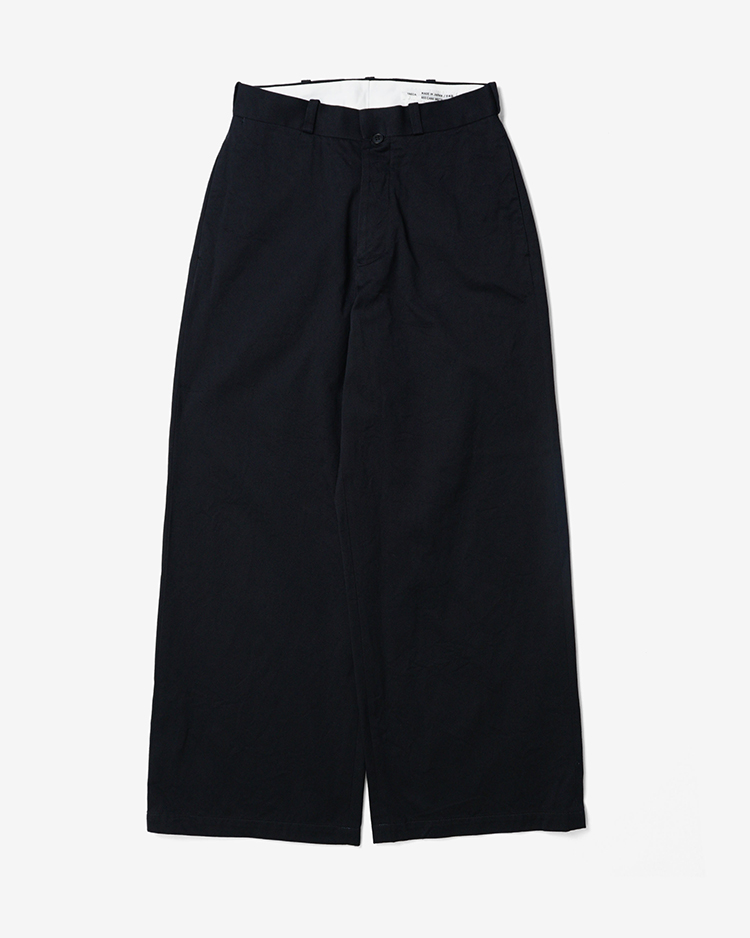 YAECA (WOMEN) / Wide Trousers - CHINO / NAVY