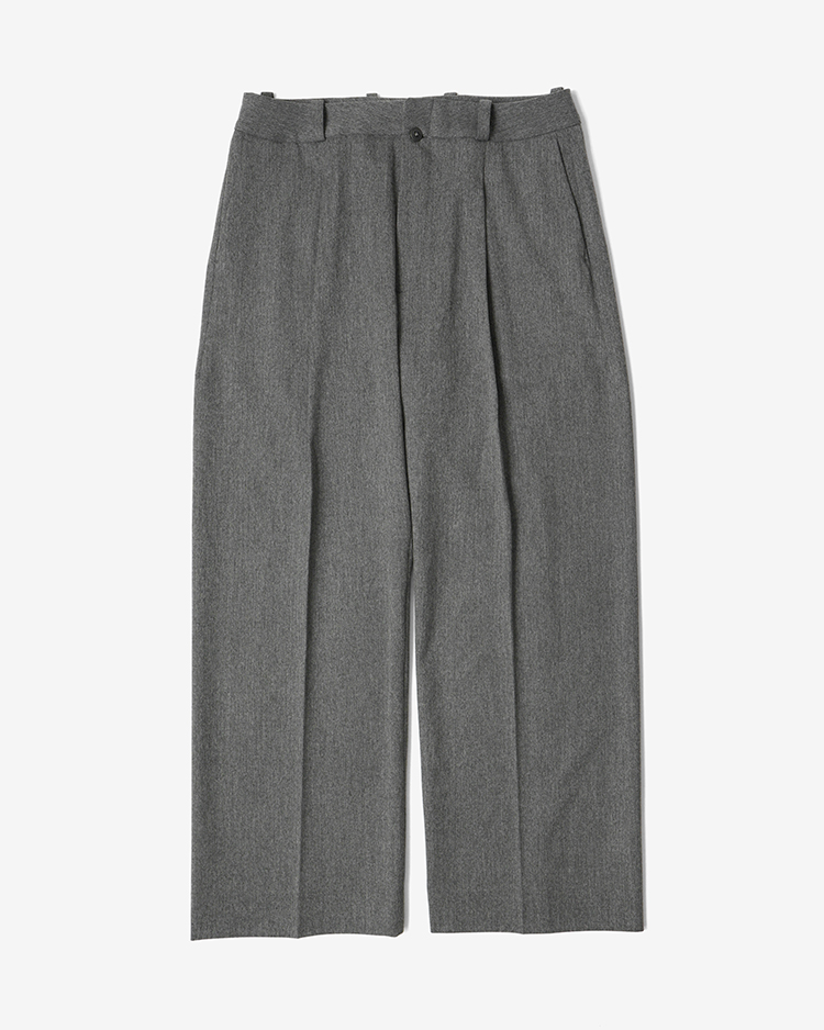 YAECA (WOMEN) / TUCK WIDE TROUSERS - 2WAY PANTS / GRAY