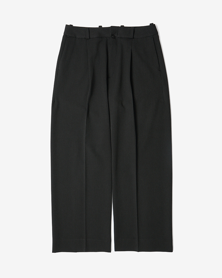 YAECA (WOMEN) / TUCK WIDE TROUSERS - 2WAY PANTS / D.CHARCOAL