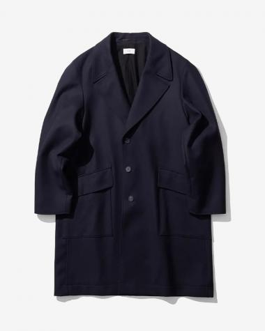  / SUPER 160S DOUBLE SAXONY SEMI DOUBLE COAT / NAVY