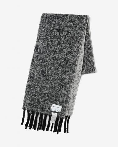  / Two Colour Woolly Scarf / BLACK × WHITE
