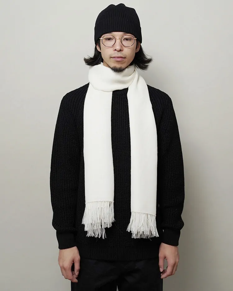 THE INOUE BROTHERS... / Non Brushed Large Stole / ECRU