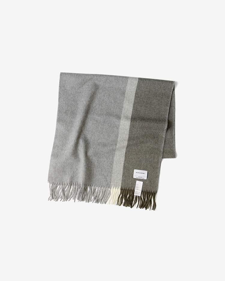 THE INOUE BROTHERS... / Brushed Scole Stripe / GREY x KHAKI