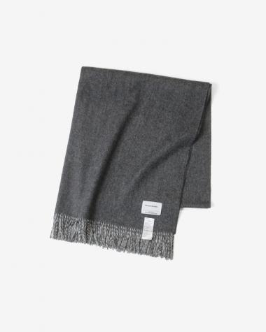THE INOUE BROTHERS... / Two-Color Large Brushed Stole / CHARCOAL x L.GREY