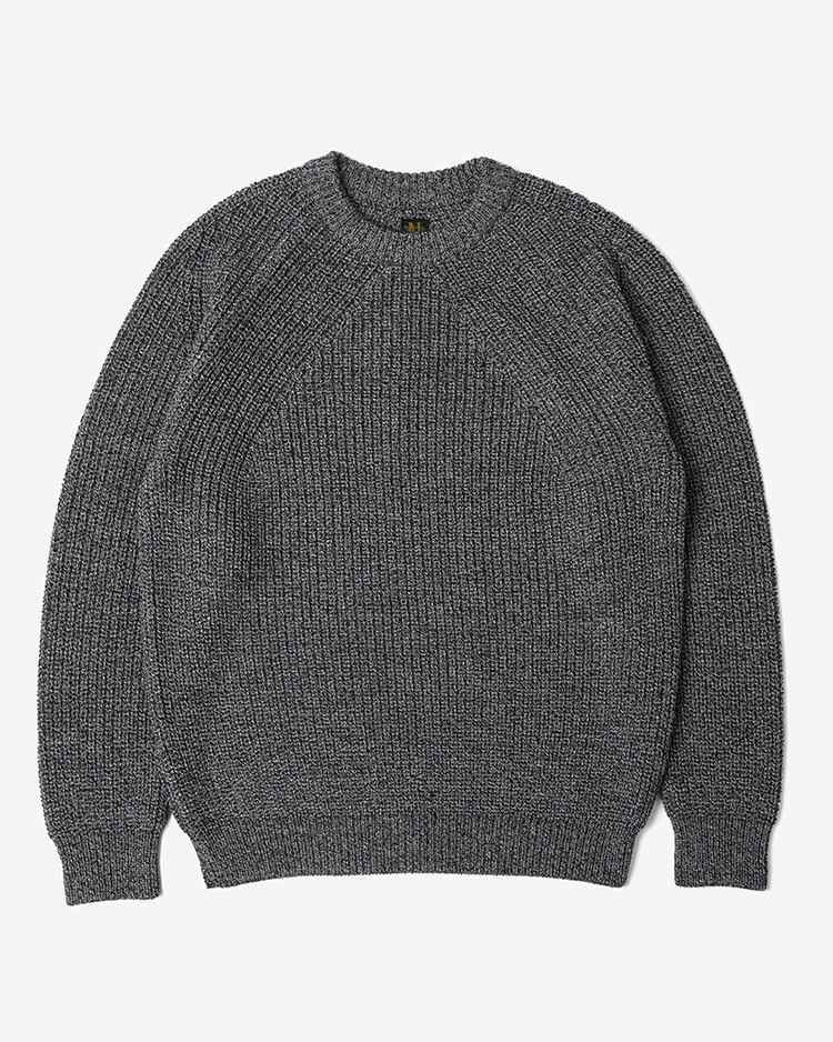 BATONER (MEN) / SIGNATURE CREW NECK / IVORY × BLACK