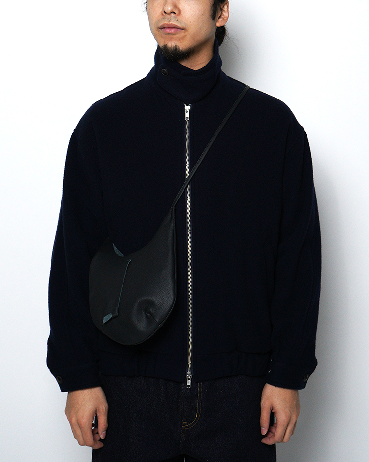 Dice&Dice / LEATHER SHOULDER BAG / BLACK