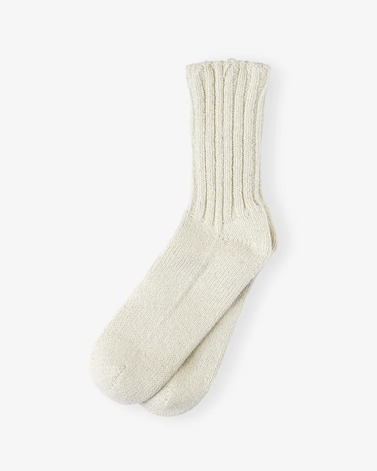 YAECA (MEN) / COTTON SILK SOCKS / L.BEIGE