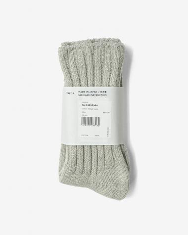  / Cotton Ribbed Socks / GRAY