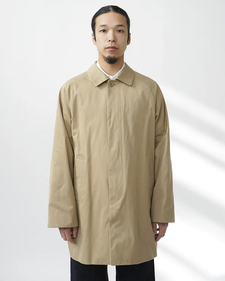 YAECA (MEN) / Balmacaan Coat - Short / KHAKI