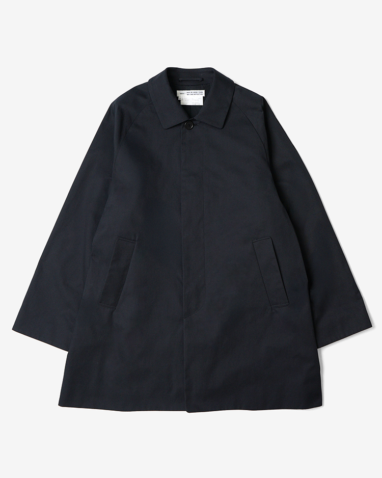 YAECA (MEN) / Balmacaan Coat - Short / NAVY