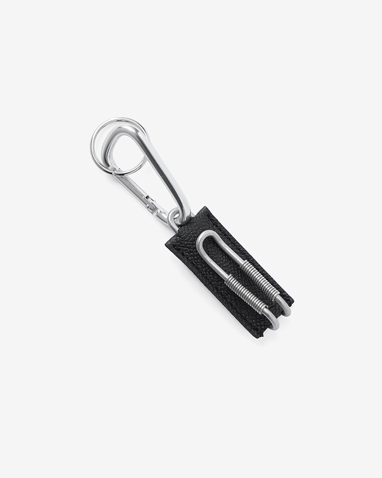 ED ROBERT JUDSON / CLIX - SPRING CLIP KEY HOLDER - BOX GRAIN / BLACK