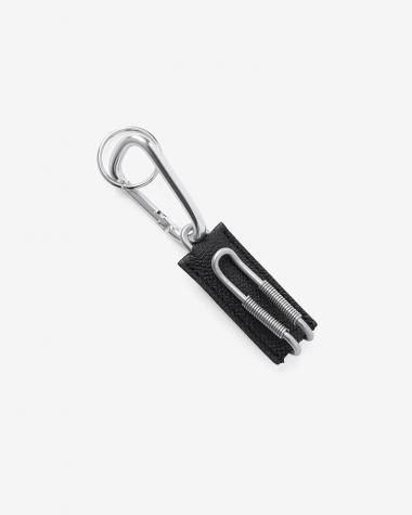  / CLIX - SPRING CLIP KEY HOLDER - BOX GRAIN / BLACK