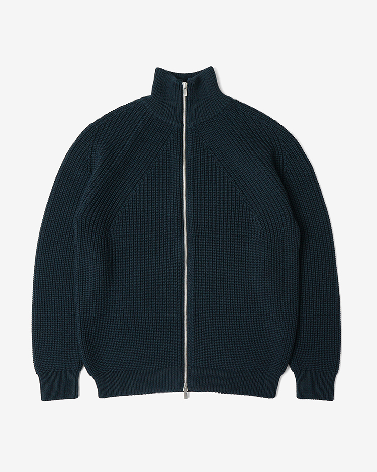 BATONER (MEN) / SIGNATURE DRIVES KNIT / DARK GREEN × NAVY