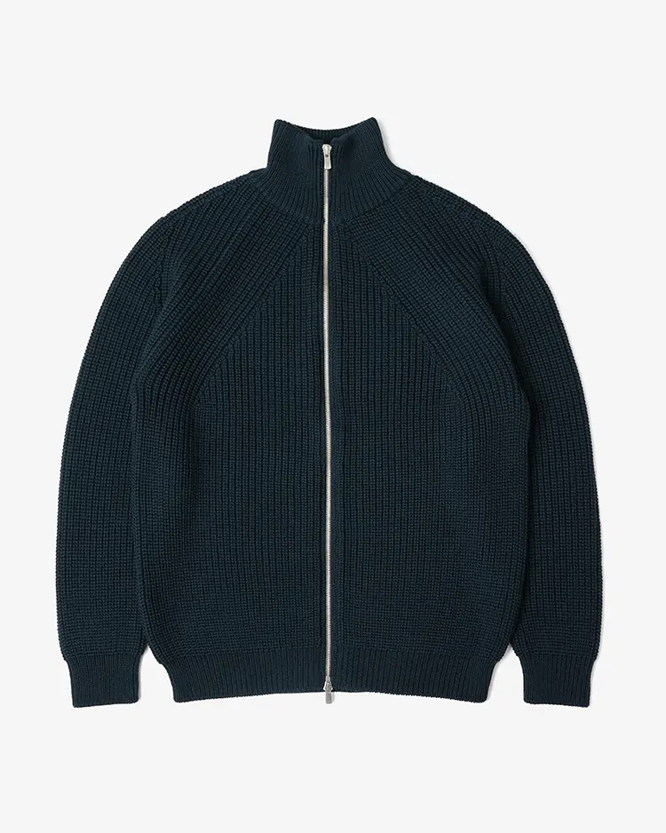 BATONER (MEN) / SIGNATURE DRIVES KNIT / DARK GREEN × NAVY