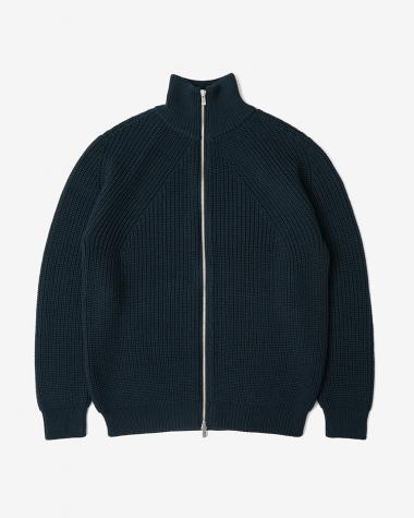 BATONER (MEN) / SIGNATURE DRIVES KNIT / DARK GREEN × NAVY