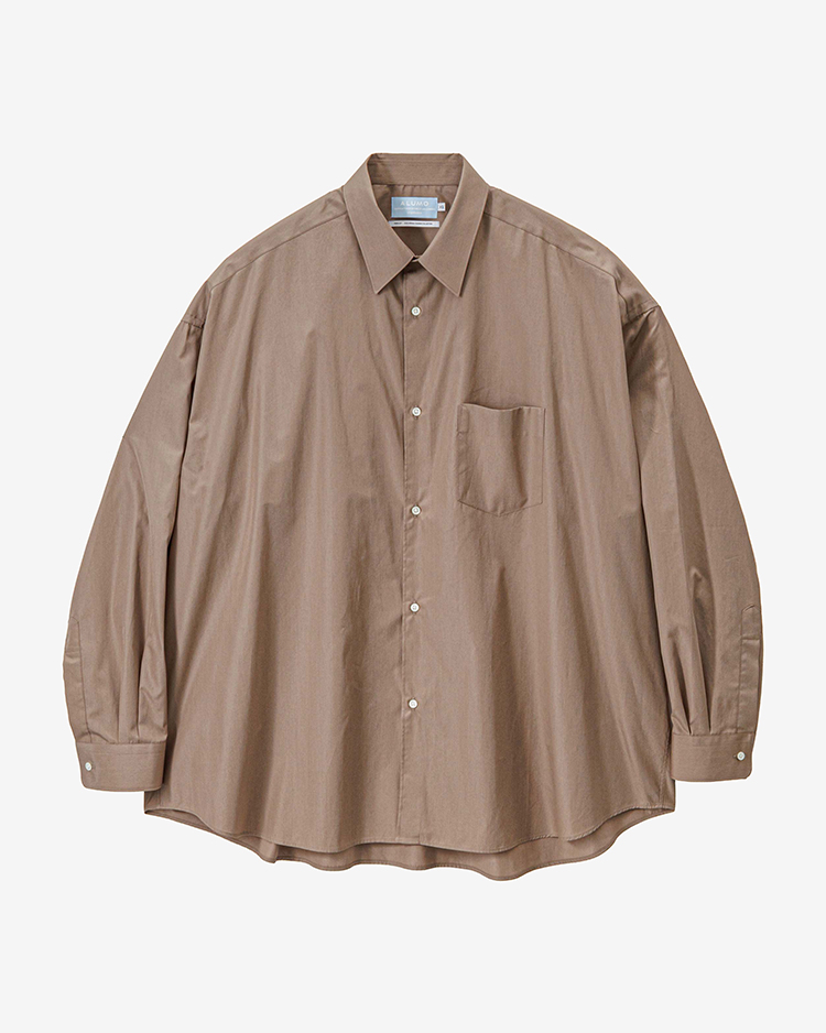 Graphpaper (MEN) / ALUMO for GP L/S Oversized Regular Collar Shirt / TAUPE