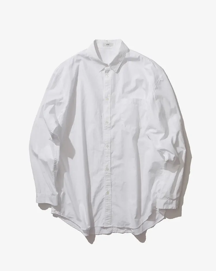 ATON (MEN) / SUVIN BROAD WASHED SHIRT / WHITE