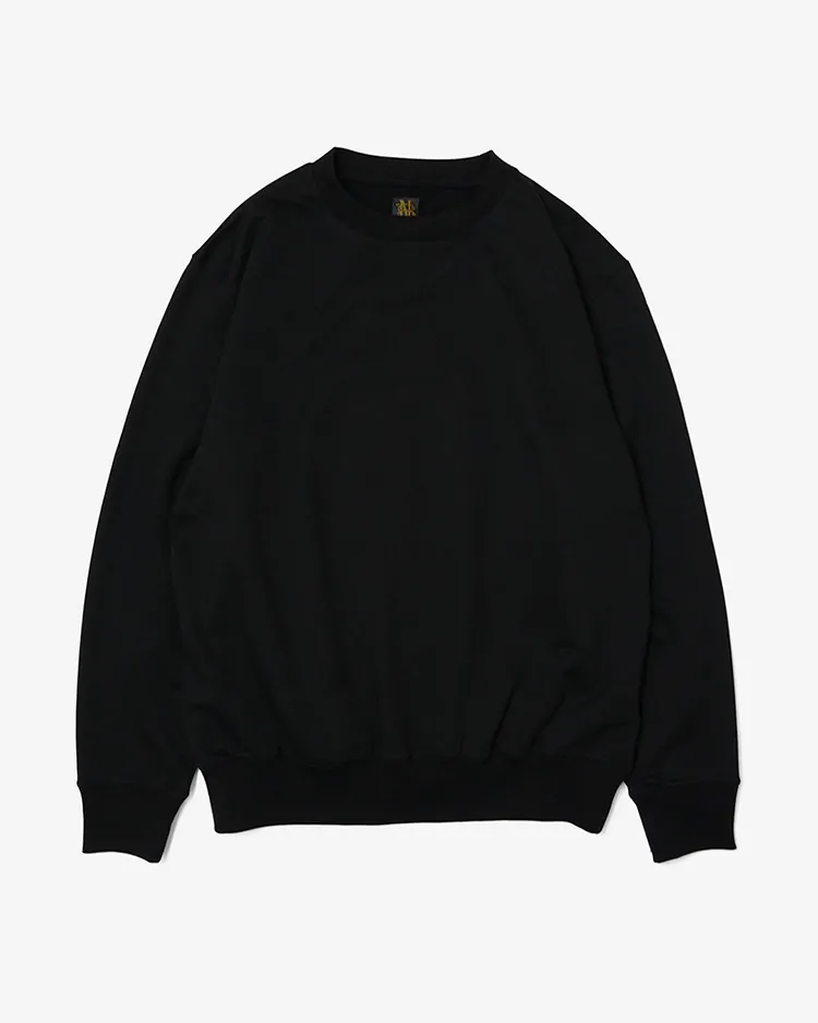 BATONER (MEN) / ULTRA CREAMY INLAY CREW NECK LONG SLEEVE / BLACK