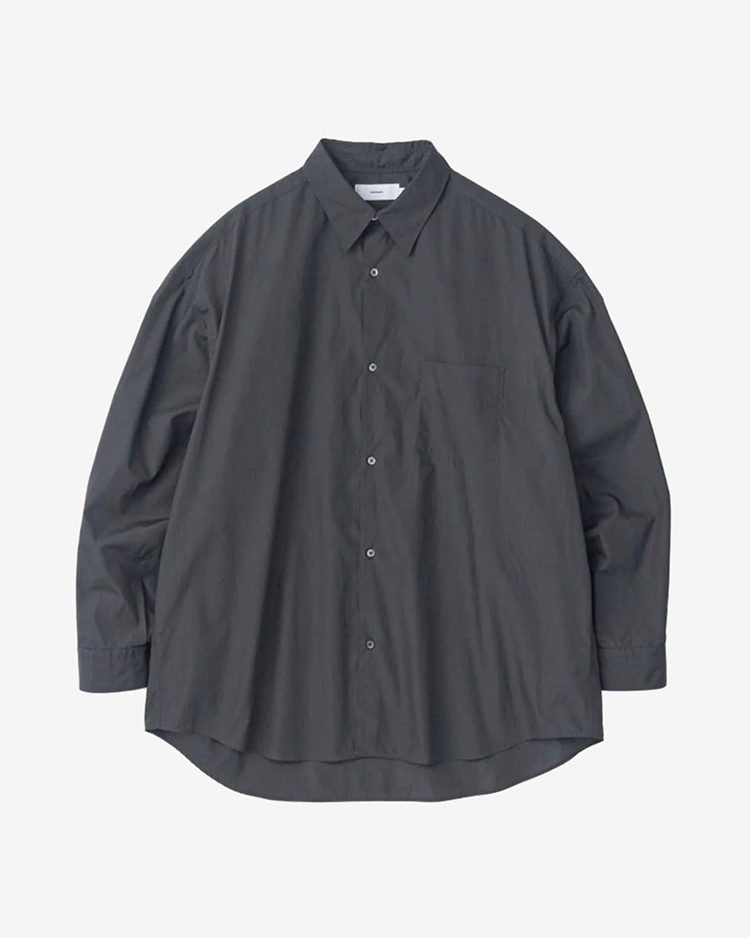 Graphpaper (MEN) / Broad L/S Oversized Regular Collar Shirt / C.GRAY