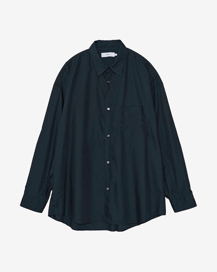 Graphpaper (MEN) / Broad L/S Oversized Regular Collar Shirt / NAVY