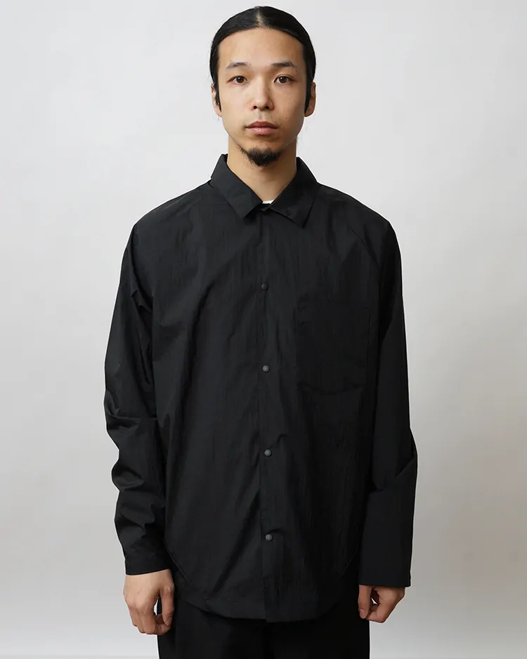 Goldwin / Sheer Nylon Wind Shirt / BLACK (BK)