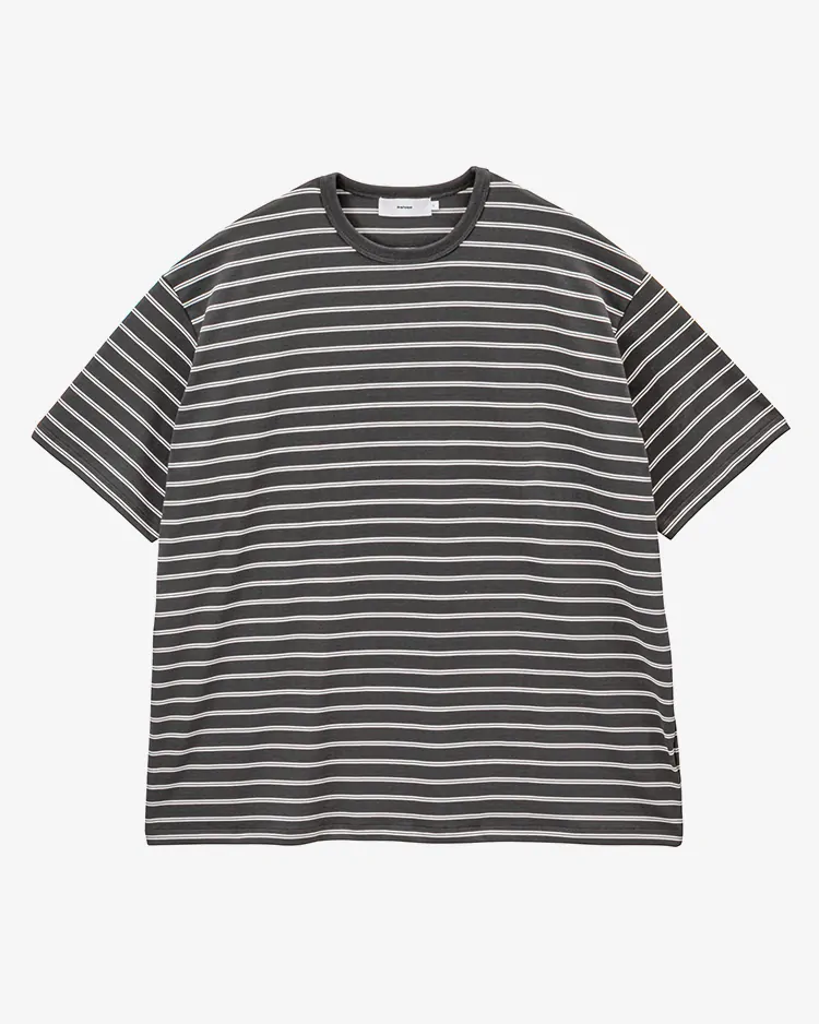 Graphpaper (MEN) / Tri Spun Border S/S Tee / GRY×WHT