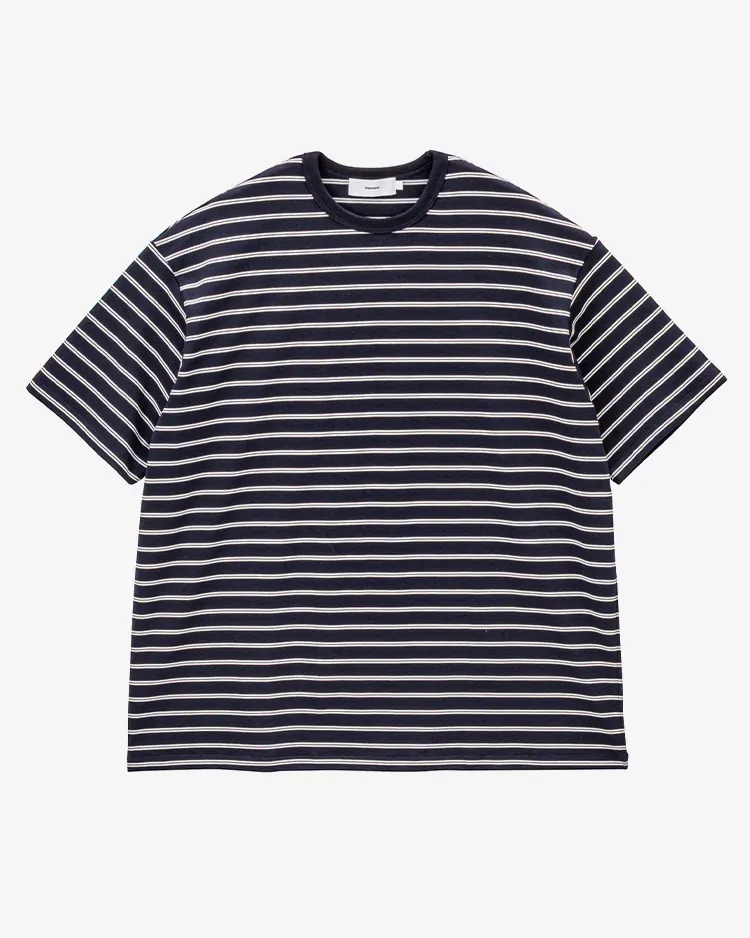 Graphpaper (MEN) / Tri Spun Border S/S Tee / NVY×WHT