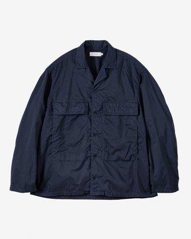  / Garment Dyed Typewriter Fatigue Shirt / NAVY