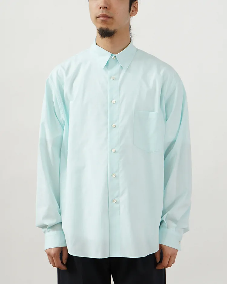 Dice&Dice / COTTON BROAD REGULAR COLLAR L/S SHIRT / PALE GREEN