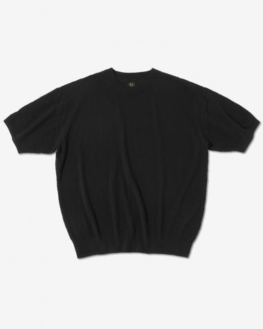 BATONER (MEN) / AMUNDSEN CREW NECK SHORT SLEEVE / BLACK
