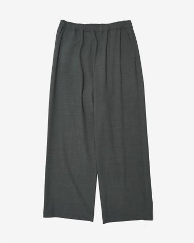 Dice&Dice / WOOL WIDE EASY PANTS  / DARK GRAY		