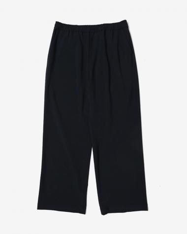  / WOOL WIDE EASY PANTS  / DARK NAVY		