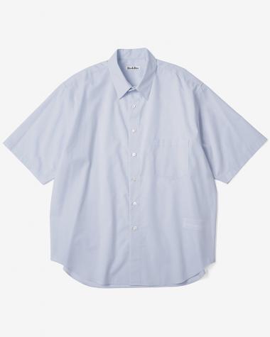  / COTTON BROAD REGULAR COLLAR S/S SHIRT / PALE BLUE		
